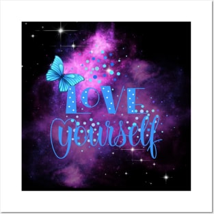 Love Yourself, Motivational, Positivity, Inspirational Quote Design Posters and Art